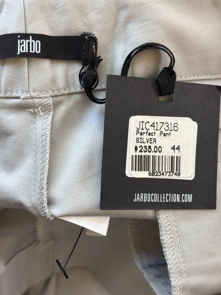 Jarbo "Perfect Pant" Silver Size 44 Nwt — image 4 of 6